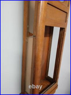 Antique German Wood Wall Weight Clock, Case Only- 35 Tall Antique German Wood Wall Weight Clock, Case Only- 35 Tall