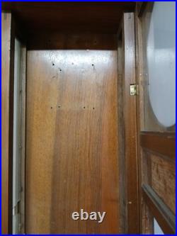 Antique German Wood Wall Weight Clock, Case Only- 35 Tall Antique German Wood Wall Weight Clock, Case Only- 35 Tall