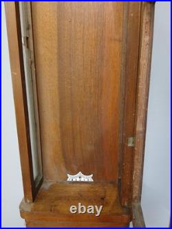 Antique German Wood Wall Weight Clock, Case Only- 35 Tall Antique German Wood Wall Weight Clock, Case Only- 35 Tall