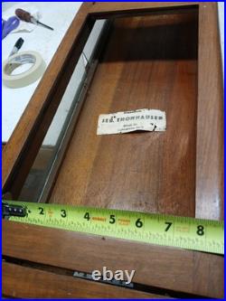 Antique German Wood Wall Weight Clock, Case Only- 35 Tall Antique German Wood Wall Weight Clock, Case Only- 35 Tall