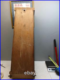 Antique German Wood Wall Weight Clock, Case Only- 35 Tall Antique German Wood Wall Weight Clock, Case Only- 35 Tall