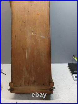 Antique German Wood Wall Weight Clock, Case Only- 35 Tall Antique German Wood Wall Weight Clock, Case Only- 35 Tall