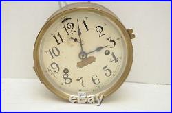 Antique Kelvin White Brass Ships Clock Boston Seth Thomas Nautical Marine Works