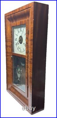 Antique Large 1840s Seth Thomas Weight Driven OG Clock With Alarm Fully Serviced