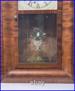 Antique Large 1840s Seth Thomas Weight Driven OG Clock With Alarm Fully Serviced