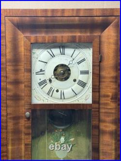 Antique Large 1840s Seth Thomas Weight Driven OG Clock With Alarm Fully Serviced