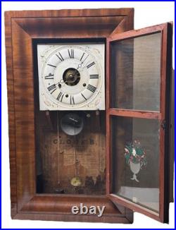 Antique Large 1840s Seth Thomas Weight Driven OG Clock With Alarm Fully Serviced