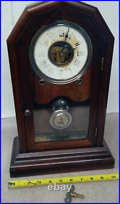 Antique Late 1800's Seth Thomas Parlor, Kitchen Shelf Clock 8 Day Hour Strike