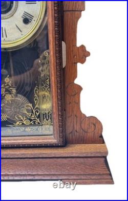 Antique Late 1800s Seth Thomas Gingerbread Kitchen Clock Fully Serviced
