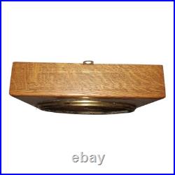 Antique Mechanical Seth Thomas 15.5 Oak Wood Wall Clock