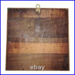 Antique Mechanical Seth Thomas 15.5 Oak Wood Wall Clock