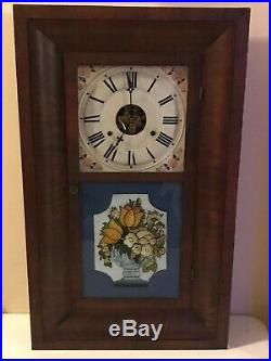 Antique Mid 1800 Seth Thomas Mantle Chime Clock 30 Hour Weighted Plymouth Hollo