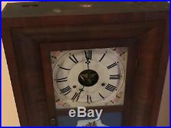 Antique Mid 1800 Seth Thomas Mantle Chime Clock 30 Hour Weighted Plymouth Hollo