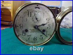 Antique Original Kelvin White Co/Seth Thomas Ships Bell Clock -Runs Fine
