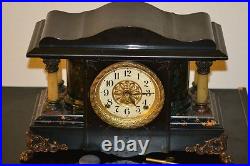 Antique Original Seth Thomas Clock Mantel Sucile Good Running Condition