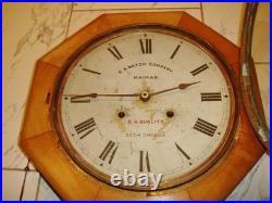 Antique RARE Seth Thomas/E. A. Watch Co. Madras -Wall Clock To Restore Parts Antique RARE Seth Thomas/E. A. Watch Co. Madras -Wall Clock To Restore Parts