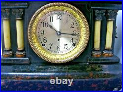 Antique Refurbished 1890s Seth Thomas Adamantine 8-Day Mantel Clock Label # 295A