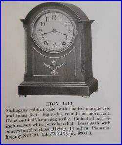 Antique Restored Seth Thomas Eton Mantle Clock Circa 1913