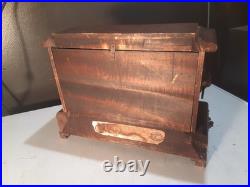 Antique Rosewood Seth Thomas 6 column Adamantine Mantle Clock Working Condition