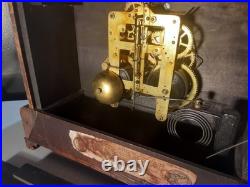 Antique Rosewood Seth Thomas 6 column Adamantine Mantle Clock Working Condition