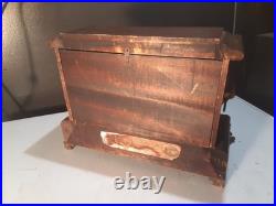 Antique Rosewood Seth Thomas 6 column Adamantine Mantle Clock Working Condition