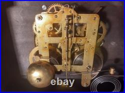 Antique Rosewood Seth Thomas 6 column Adamantine Mantle Clock Working Condition