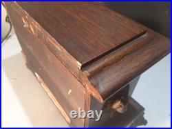 Antique Rosewood Seth Thomas 6 column Adamantine Mantle Clock Working Condition