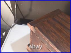 Antique Rosewood Seth Thomas 6 column Adamantine Mantle Clock Working Condition