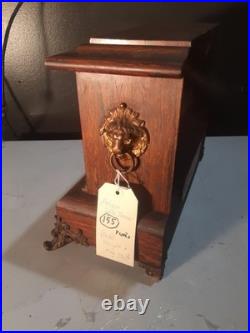 Antique Rosewood Seth Thomas 6 column Adamantine Mantle Clock Working Condition