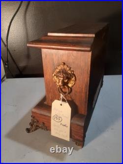 Antique Rosewood Seth Thomas 6 column Adamantine Mantle Clock Working Condition