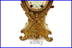 Antique SETH THOMAS 14 Shelf Clock in Victorian Ornate Metal Case WORKS