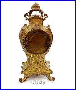 Antique SETH THOMAS 14 Shelf Clock in Victorian Ornate Metal Case WORKS