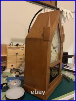 Antique SETH THOMAS 7 Day Winding Clock Honey Maple Wood 5006 runs Keep's Time