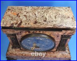 Antique SETH THOMAS ADAMANTINE Faux Curly Maple MANTLE TABLE CLOCK