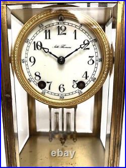 Antique SETH THOMAS Empire Crystal Regulator Clock c. 1907 Tested + Working