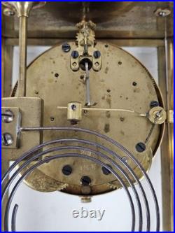 Antique SETH THOMAS Large Ornate Victorian Brass & Glass Crystal Regulator Clock