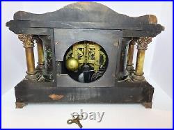 Antique SETH THOMAS Larkin Soap Premium Victorian Adamantine Mantel Clock
