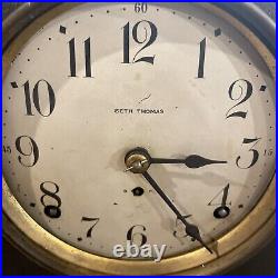 Antique SETH THOMAS Mantle Clock For Parts On Repair. Rare Beautiful Wood