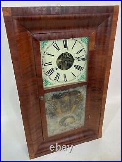 Antique SETH THOMAS PLYMOUTH OGEE Connecticut Wood Mantle Wall Clock COMPLETE