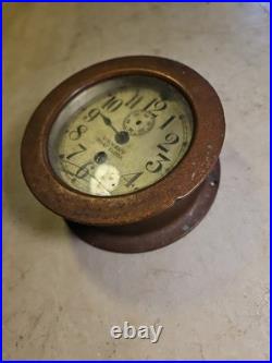 Antique SETH THOMAS U. S. Navy Boat Clock WWII Brass Restoration Project U Fix It