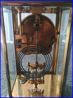 Antique SETH THOMAS Victorian Brass & Glass Fancy Dial Crystal Regulator Clock