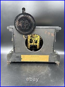 Antique Seth Thomas 102 Movement Lion Head 1880 Adamantine Mantle Clock Tested