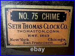 Antique Seth Thomas 113 Clock 8Day Westminster Chime Movement Refurbished&tested