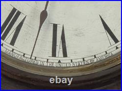 Antique Seth Thomas 12 Drop Octagon Wall Clock Time Only 8-Day Schoolhouse Runs