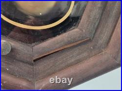 Antique Seth Thomas 12 Drop Octagon Wall Clock Time Only 8-Day Schoolhouse Runs