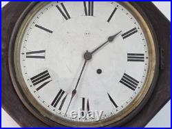 Antique Seth Thomas 12 Drop Octagon Wall Clock Time Only 8-Day Schoolhouse Runs