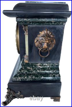 Antique Seth Thomas 1880 Adamantine Faux Marble Mantle Clock Beautiful Chime