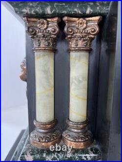 Antique Seth Thomas 1880 Adamantine Faux Marble Mantle Clock Beautiful Chime