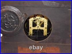 Antique Seth Thomas 1890s Adamantine Pillar Mantel Clock Rosewood