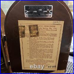 Antique Seth Thomas 1933-34 Westminster Tambour Mantel Shelf Parlor Clock Tested